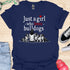 Just a girl who loves bulldogs - V1 - Girl with Dogs T-Shirt